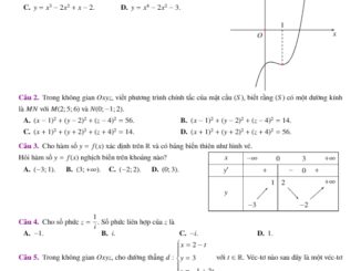 Đề kiểm tra chất lượng Toán 12 lần 2 năm 2020 trường Lương Thế Vinh Hà Nội