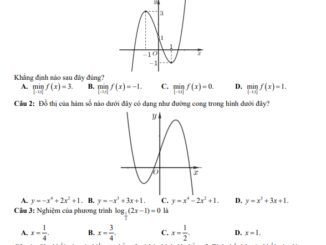 Đề kiểm tra cuối học kỳ 1 Toán 12 năm 2023 2024 sở GD&ĐT Kiên Giang