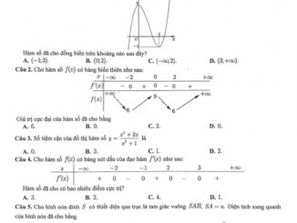 Đề kiểm tra cuối kì 1 Toán 12 năm 2023 2024 sở GD&ĐT Cần Thơ