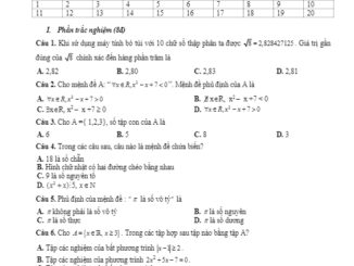 Đề kiểm tra Đại số 10 chương 1 năm 2019 2020 trường Triệu Quang Phục Hưng Yên