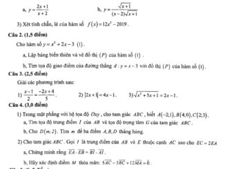 Đề kiểm tra định kỳ lần 1 Toán 10 năm 2019 2020 sở GD&ĐT Bắc Ninh