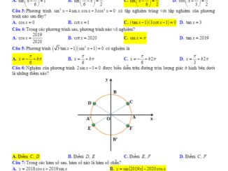 Đề kiểm tra ĐS và GT 11 chương 1 năm 2019 2020 trường chuyên Hùng Vương Gia Lai