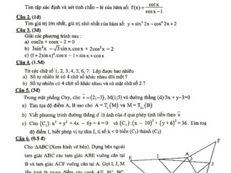 Đề kiểm tra giữa HK1 Toán 11 năm 2019 2020 trường Nguyễn Công Trứ TP HCM