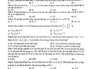 Đề kiểm tra giữa HKI Toán 11 năm 2019 2020 trường chuyên Hà Nội Amsterdam