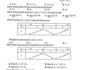 Đề kiểm tra giữa kì 1 Toán 12 năm 2020 2021 trường THPT Trần Phú Hà Nội