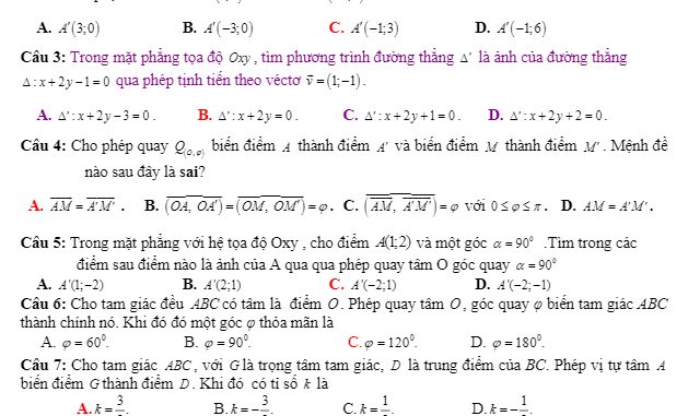 Đề kiểm tra lần 2 HK1 Toán 11 năm 2019 2020 trường Nguyễn Khuyến Bình Phước