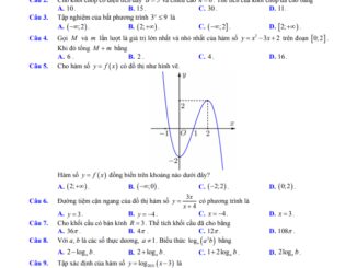 Đề KSCL Toán 12 lần 1 năm 2020 2021 trường Yên Định 1 Thanh Hóa