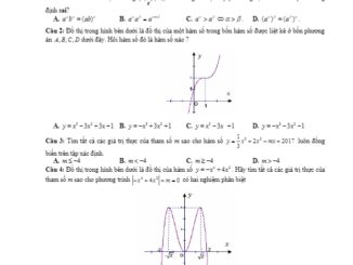 Đề KSCL Toán 12 lần 1 ôn thi THPTQG 2020 trường Triệu Sơn 2 Thanh Hóa