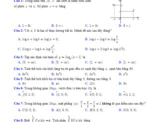Đề KSCL Toán 12 thi TN THPT 2020 trường THPT chuyên Đại học Vinh Nghệ An