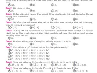 Đề minh họa Toán 10 giữa kì 2 năm 2023 2024 trường THPT Thăng Long TP HCM