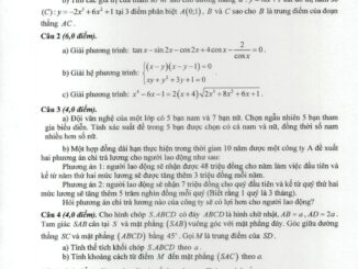 Đề thi chọn HSG cấp huyện Toán 12 năm 2020 2021 sở GD&ĐT Cao Bằng