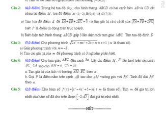 Đề thi chọn HSG Toán 10 năm 2019 2020 trường THPT Trần Phú Hà Tĩnh