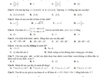 Đề thi giữa HK1 Toán 10 năm 2020 2021 trường THPT Lý Tự Trọng Hà Tĩnh