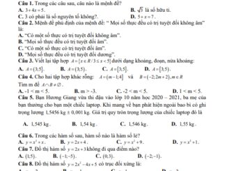 Đề thi giữa HK1 Toán 10 năm 2020 2021 trường THPT Lý Tự Trọng Quảng Nam