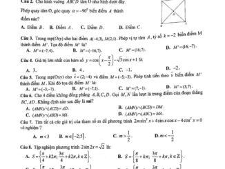 Đề thi giữa HK1 Toán 11 năm 2020 2021 trường THPT Đoàn Kết Hai Bà Trưng Hà Nội