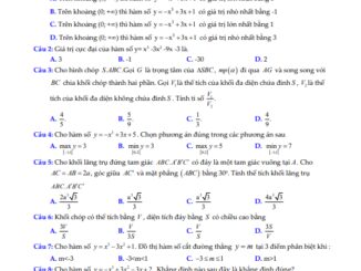 Đề thi giữa HK1 Toán 12 năm 2020 2021 trường THPT Nguyễn Duy Hiệu Quảng Nam