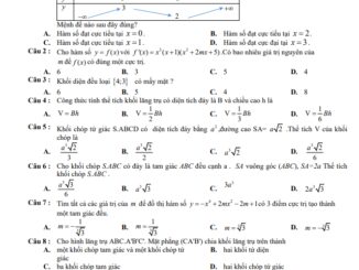 Đề thi giữa HK1 Toán 12 năm 2020 2021 trường THPT Nguyễn Huệ Quảng Nam