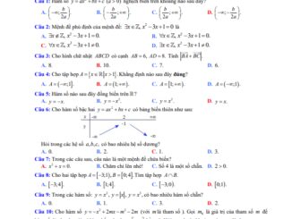 Đề thi giữa kì 1 Toán 10 năm 2020 2021 trường THPT Lý Thường Kiệt Bình Thuận