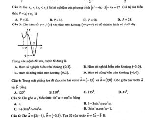 Đề thi HK1 Toán 10 năm 2019 2020 trường THPT Việt Nam Ba Lan Hà Nội