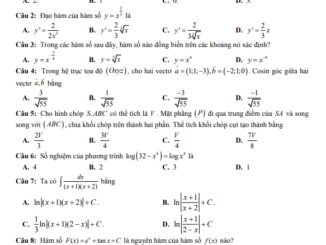 Đề thi HK1 Toán 12 chuyên năm 2020 2021 trường chuyên Huỳnh Mẫn Đạt Kiên Giang