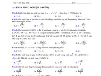 Đề thi HK1 Toán 12 năm 2019 2020 trường Đinh Tiên Hoàng TP HCM