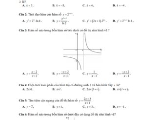 Đề thi HK1 Toán 12 năm 2019 2020 trường THPT An Dương Vương TP HCM