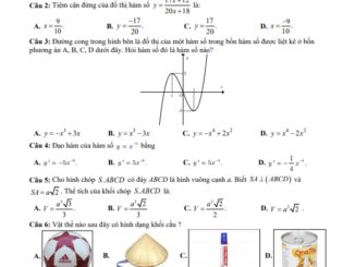 Đề thi HK1 Toán 12 năm 2019 2020 trường THPT Phú Lâm TP HCM