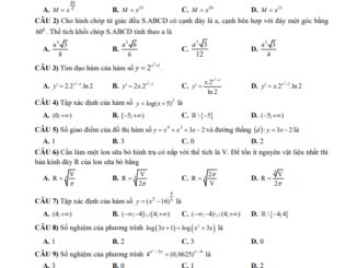 Đề thi HK1 Toán 12 năm 2019 2020 trường THPT Thủ Thiêm TP HCM