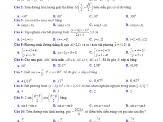 Đề thi HK2 Toán 10 năm 2019 2020 trường THPT Nam Duyên Hà Thái Bình