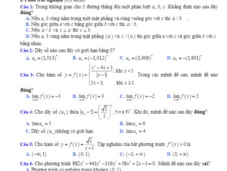 Đề thi HK2 Toán 11 năm 2018 2019 trường chuyên Lê Quý Đôn Khánh Hòa