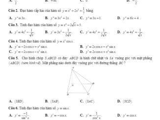 Đề thi HK2 Toán 11 năm 2019 2020 trường THPT Phan Đình Phùng Đắk Lắk