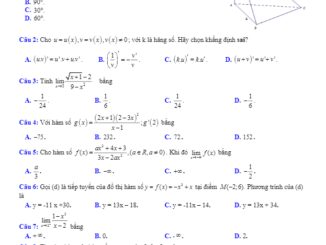 Đề thi HK2 Toán 11 năm 2019 2020 trường THPT Phan Ngọc Hiển Cà Mau