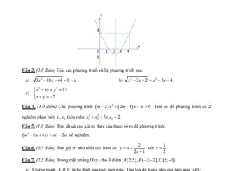 Đề thi học kì 1 Toán 10 năm 2019 2020 trường Diên Hồng TP HCM