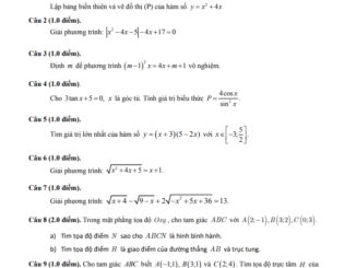 Đề thi học kì 1 Toán 10 năm 2019 2020 trường Hoàng Hoa Thám TP HCM
