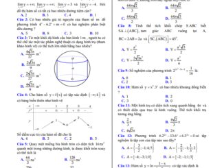 Đề thi học kì 1 Toán 12 năm 2019 2020 trường Hoàng Hoa Thám TP HCM