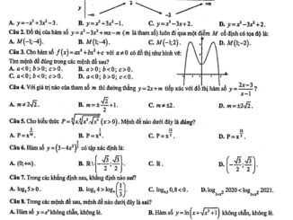 Đề thi học kì 1 Toán 12 năm 2020 2021 trường THPT chuyên Hà Nội Amsterdam