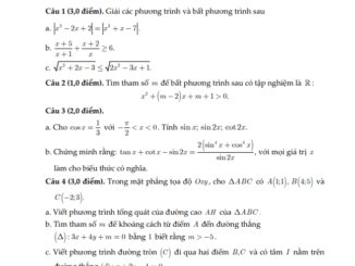 Đề thi học kì 2 Toán 10 năm 2019 2020 trường THPT Mạc Đĩnh Chi TP HCM