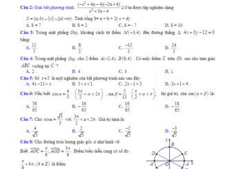 Đề thi học kì 2 Toán 10 năm 2019 2020 trường THPT Ngô Gia Tự Phú Yên