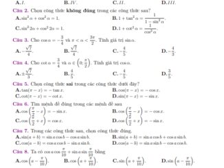 Đề thi học kì 2 Toán 10 năm 2019 2020 trường THPT Thủ Khoa Huân TP HCM