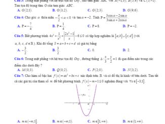 Đề thi học kì 2 Toán 10 THPT năm học 2019 2020 sở GD&ĐT Bắc Giang