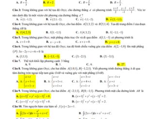 Đề thi học kì 2 Toán 12 năm 2019 2020 trường THPT Đông Dương TP HCM
