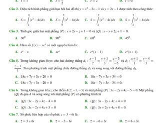 Đề thi học kì 2 Toán 12 năm 2019 2020 trường THPT Thủ Khoa Huân TP HCM
