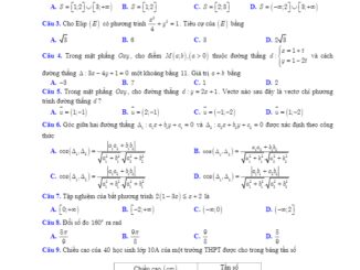 Đề thi học kỳ 2 Toán 10 năm 2018 2019 trường Phan Đình Phùng Hà Nội