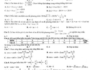 Đề thi học kỳ 2 Toán 10 năm 2018 2019 trường THPT chuyên Hà Nội Amsterdam