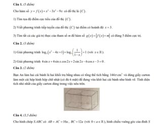 Đề thi học sinh giỏi Toán 12 năm 2020 2021 sở GD&ĐT tỉnh Đồng Nai