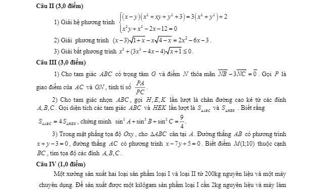 Đề thi HSG tỉnh Toán 10 THPT năm 2018 2019 sở GD&ĐT Hải Dương