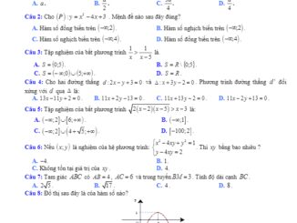 Đề thi KSCL Toán 10 THPTQG lần 3 năm 2018 2019 trường Triệu Sơn 2 Thanh Hoá