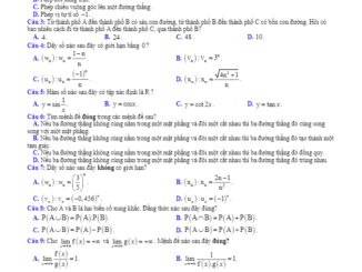 Đề thi KSCL Toán 11 lần 3 năm 2019 2020 trường THPT Nguyễn Viết Xuân Vĩnh Phúc