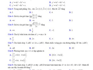 Đề thi thử TN THPT 2020 lần 3 môn Toán 11 trường THPT Ngô Sĩ Liên Bắc Giang