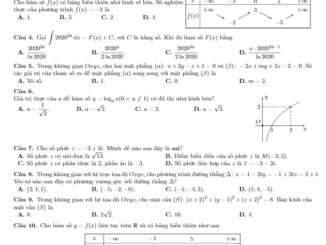 Đề thi thử TN THPT 2020 môn Toán lần 3 trường Lương Thế Vinh Hà Nội